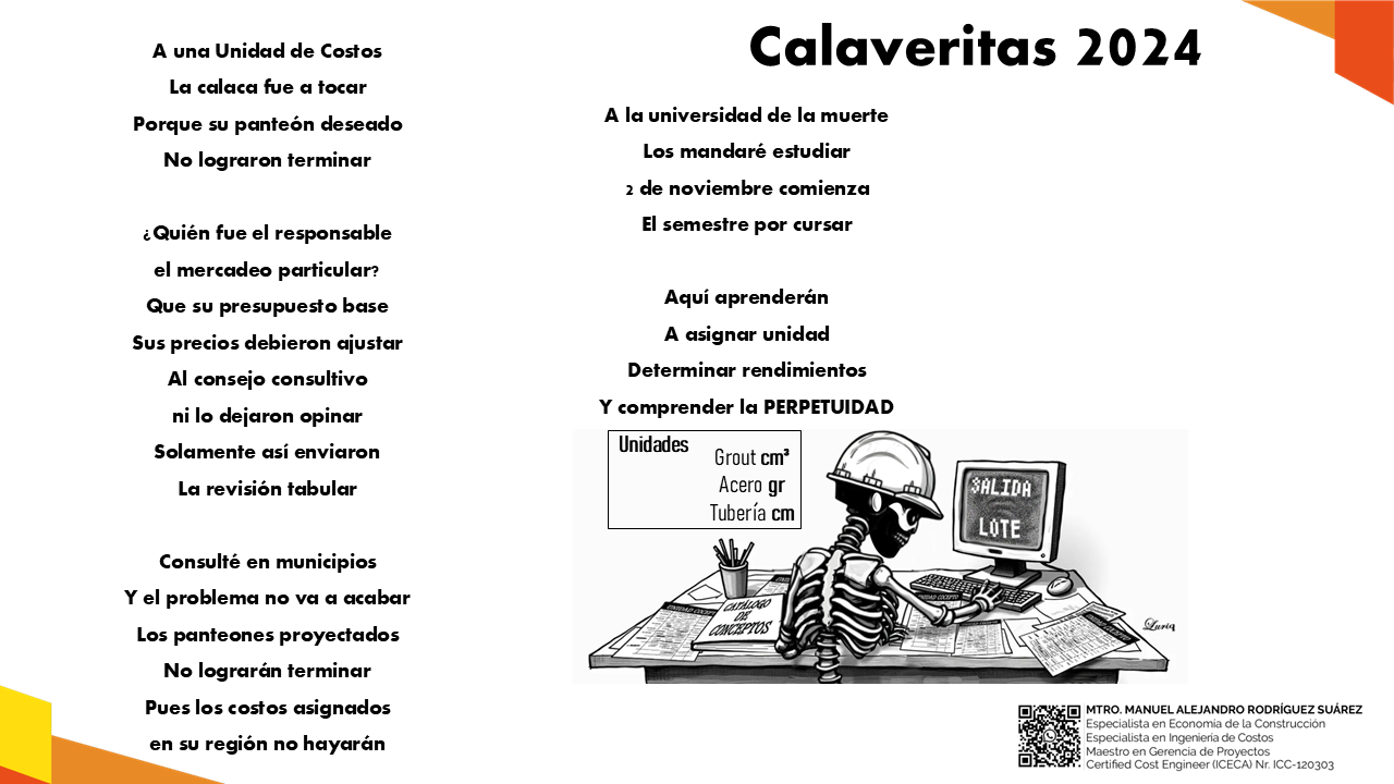 calaveritas 2024 5 UNIDADES DE COSTOS